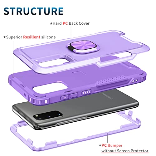 Coque Samsung S20 5G antichoc silicone hybride violet - 3