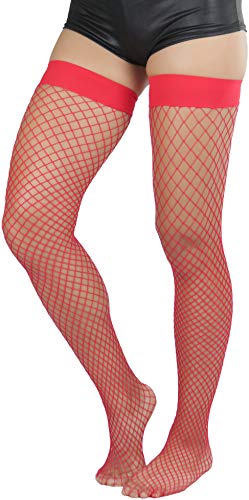 Image of ToBeInStyle Womens Versitile and Stylish Every-day Fishnet Thigh Highs