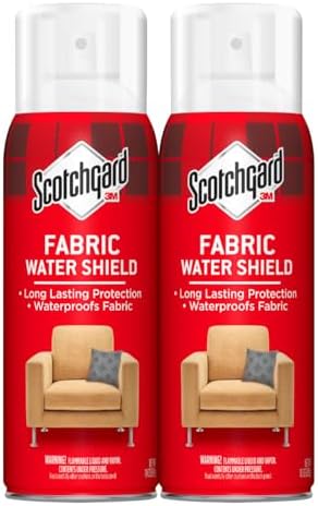 Scotchgard Fabric Water Shield, Water Repellent Spray for Spring and Summer Clothing and Household Upholstery Items, Long-Lasting Protection for Seasonal Fabric, Two 10 Oz Cans (Pack of 2)