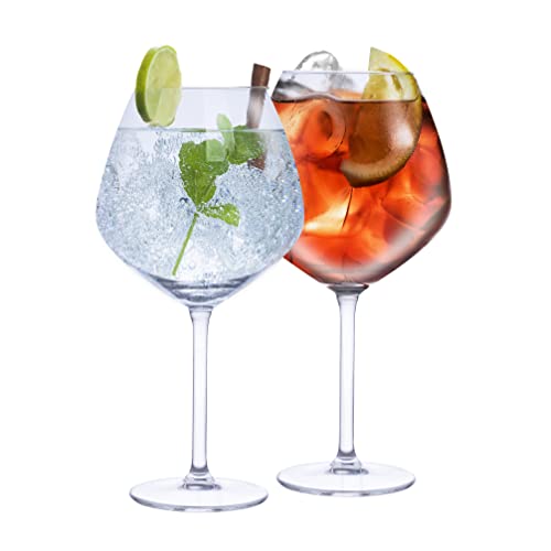 Set of 4 Gin Tonic Balloon Jumbo Glasses Home Restaurant