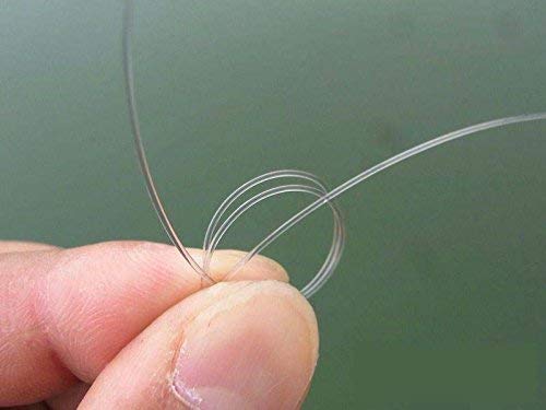 Tia Plastic Fishing Line Wire, for Jewellery Making, Beading and Bracelet Making and Craft 0.9 mm Thick Transparent Strong-12 MTS, (2 Packs)