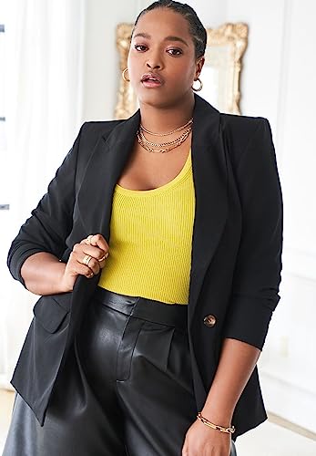 ELOQUII Women's Plus Size Long Relaxed Blazer4
