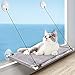 PUEIKAI Hamaca Ventana de Gato, Cama Gato Colgante para Gato, Hamaca Ventosa para Gatos con Ventosas de Perilla Resistentes, Cama de Gato Ventosa para Tomar el Sol, Soportar hasta 50LBS