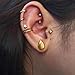 Casvort 2 PCS Hypoallergenic 316 Surgical Stainless Steel Gold Elegant Teardrop Ear Tunnels and Plugs 5/8 Fashionable Ear Gauges 16mm Earrings Women Piercing Jewelry