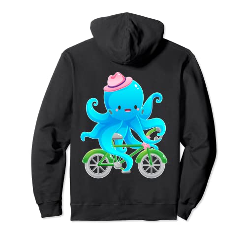 Octopus Riding Bicycle Gifts Bike Cycling Men Women Kids Sudadera con Capucha