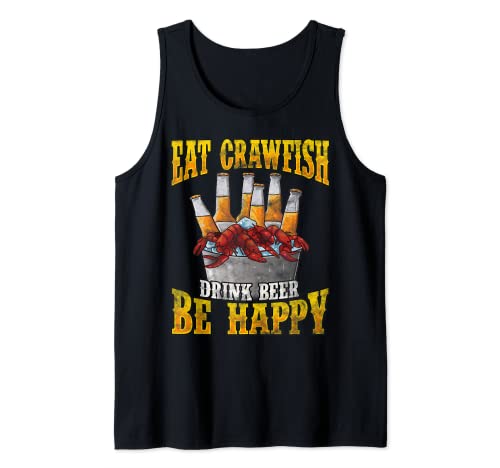 Come cangrejos, bebe cerveza, sé feliz, divertido, humorístico Camiseta sin Mangas