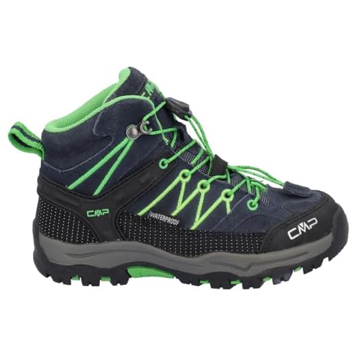 CMP Kids Rigel Mid Trekking Shoe WP, Botas de Senderismo, Blue Gecko, 33 EU