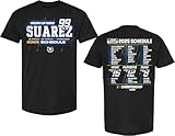 Daniel Suarez #99 NASCAR 2025 Cup Series 2 Sided Race Schedule T-Shirt (US, Alpha, Large, Regular, Regular, Black)