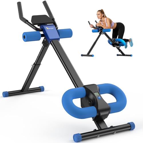 Image of MR. CAPTAIN Ab Machine, Adjustable Ab Trainer Machine for Abs Workout at Home Gym, Foldable, LCD Monitor, Device Holder, 400 LBS, Abdominal Trainer for Stomach Workout
