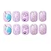 SIUSIO 120 Pcs 5 Pack Children Acrylic Fake Nails Press on Pre-glue Full Cover Glitter Gradient Color Rainbow Short False Nail Art Kits Set Stick on Nails for Kids Little Girls - Pink Hamster