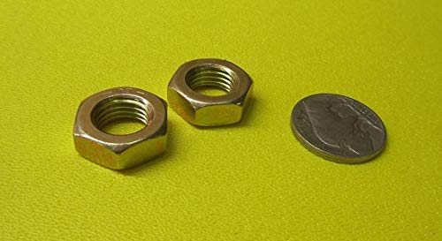 Grade 8 Zinc Yellow Chromate Plated Hex Nuts 7/16"-20 Thread x 11/16" W x 1/4" H 25 Pcs