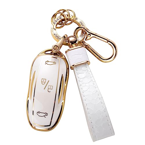 CACARLIKE for Tesla Key Fob Cover, Car Key Fob Case