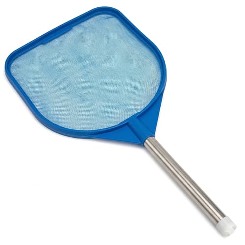 JED Pool Tools 40-376 Hand Skimmer Net for Hot Tubs, Above Ground Pools, Stock Tank & Pond - Pool Cleaning Supplies, Made in USA (2 ft, Blue)