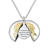 PENQI Sunflower Necklace Funny Best Friend Gift I’d Shank a Bitch For You Right In The Kidney Necklace Long Distance friendship Jewelry Bestie Soul Sister Gift