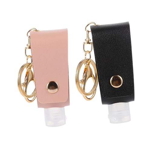ABOOFAN 2 Piezas Botellas Portátiles para Perfume con Funda Protectora y Llavero de PU Resistente Diseño Colgante para Mochila y Bolso para Viajes y Uso Diario