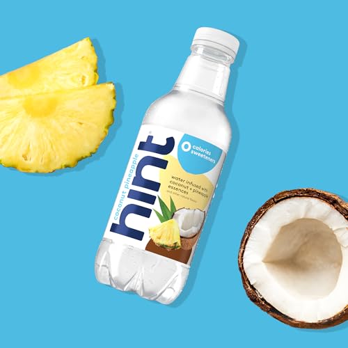 Image of Hint Fruit-Infused Bottled Water, Coconut Pineapple - Sugar Free Flavored Water with Zero Calories, Naturally Flavored, and No Artificial Sweeteners - 16 Fl Oz (Pack of 12)