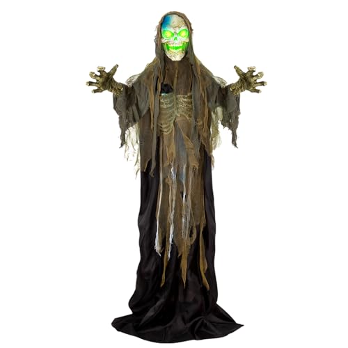72-Inch Standing Skeleton with Light-Up Eyes