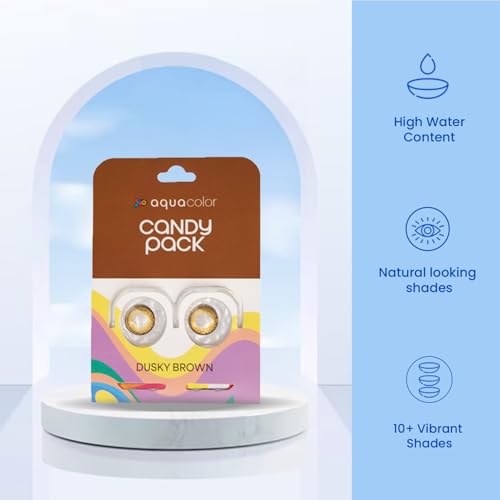 Image of Aquacolor Dusky Brown Daily Disposable Candy Pack - 2 Lens Pack, Power(-3.5)