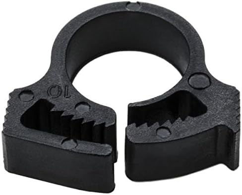 HellermannTyton SNP4GHS0C2 Snapper Hose Clamps.41/.458" Min/Max Diameter, PA66GF13%, Black, 100/pkg