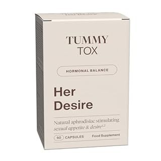 Her Desire - un integratore libido femminile naturale con Liboost, Maca, Ashwagandha, Ginseng, Zinco, Biotina, Vitamina D, Vitamina B6 e vitamina B12, Tummy Tox