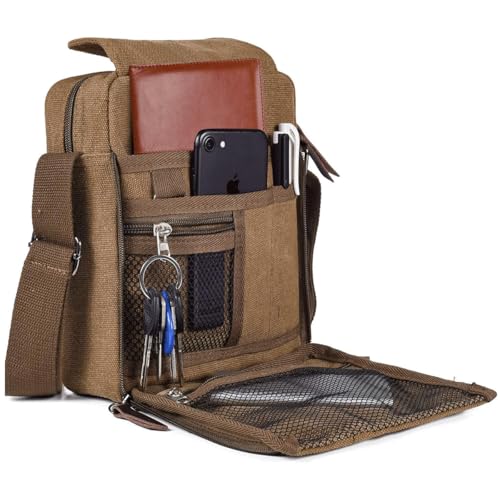 CAAORDKSO Mini Multi-Pocket Messenger Bag