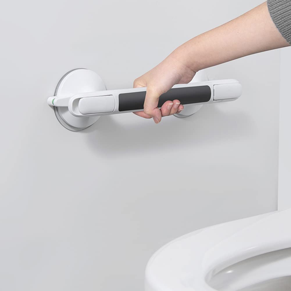 Uchwyty do poręczy łazienkowej, uchwyt z przyssawką, uchwyt toaletowy, instalacja bez użycia narzędzi, antypoślizgowa poręcz dla seniorów, uchwyt bezpieczeństwa toalety