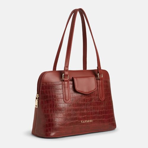 Image of Caprese Milo Satchel Medium Bag for Women with Multiple Compartments for Organization and Comfort | Stylish, Durable, and Spacious Interior Shoulder Bag for Work, Travel and Everyday Use
