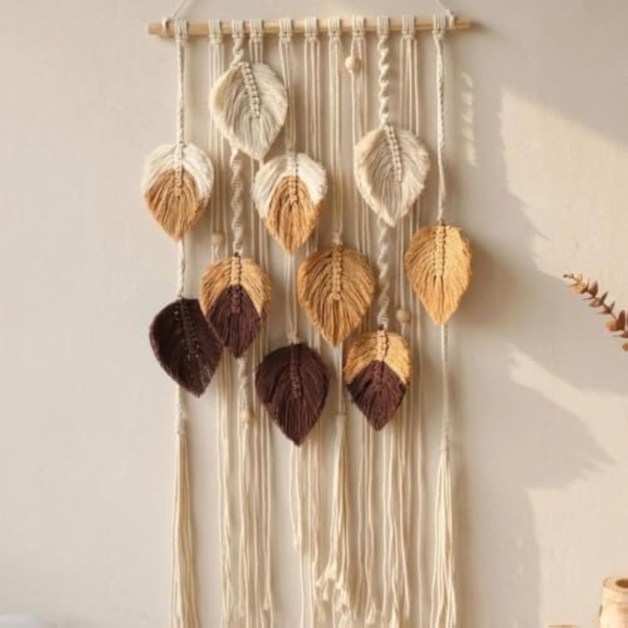 Leaves Wall Hanging, Bohemian Decor