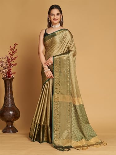 Image of Avantika Fashion Women's Woven Cotton Silk Art Silk Banarasi Saree With Blouse Piece