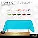Amcrate Rectangular Plastic Light Blue Reusable Tablecloth Cover - Ideal for Weddings, Party’s, Birthdays, Dinners, Lunch’s, Or for Any Tableware Use, (54