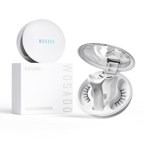WOSADO Magnetic Eyelashes with Applicator Kit, [V17 Ice Black] Reusable Magnetic Lashes without Eyeliner, Glue-free False Lashes, Waterproof, Lightweight, Suit for Natural Makeup