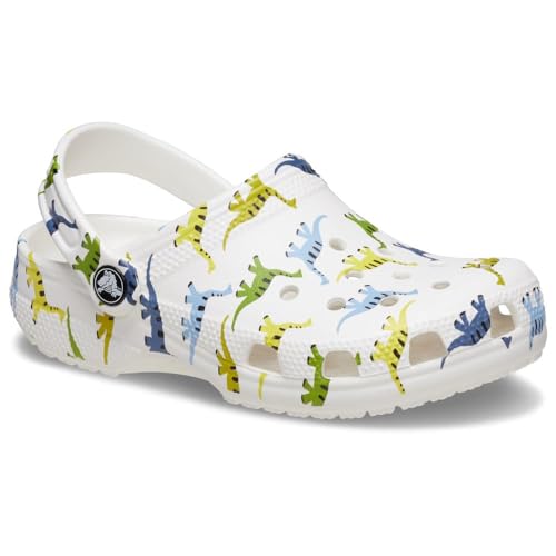 Image of Crocs Unisex-Child Classic Graphic Clog, Dinosaur, 7 M US Toddler