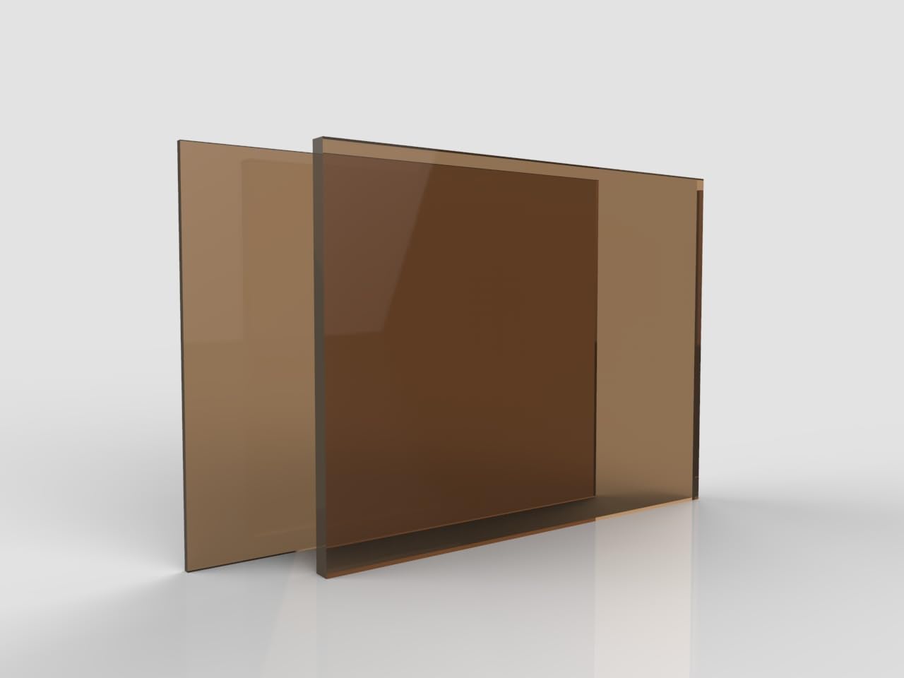 Lastra Pannello Policarbonato UV Compatto - spessore 3 mm - Protetto da Pellicola su 2 lati - Resistente UV - Peso 7,38kg - GB PLAST (Bronzo, 205 x 100 cm)