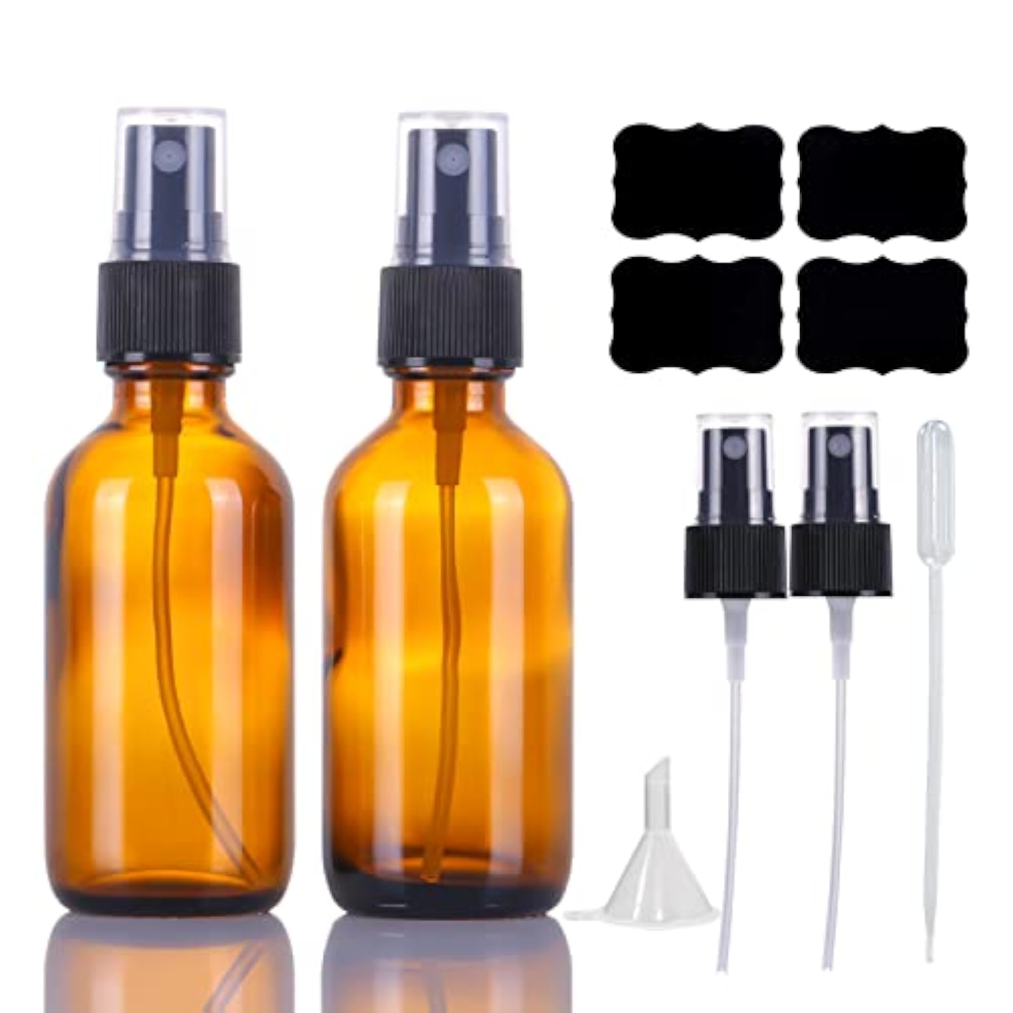 2oz Amber Glass Spray Bottles for Travel