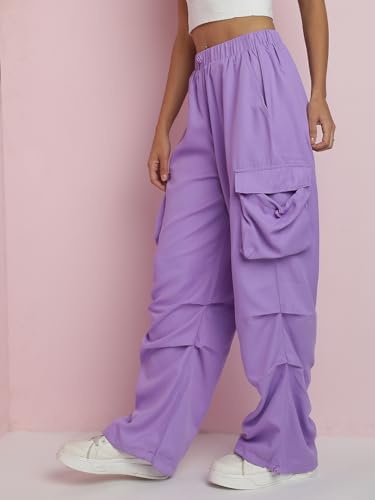 Image of KOTTY Women's High Rise Relaxed || Straight || Joggers Fit Cargo's for Pants || Trousers