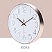 jomparis 12 Inch Battery Operated Silent Non-Ticking Wall Clock, Quality Quartz Sweep Rose Gold Wall Clock for Home Bedroom School