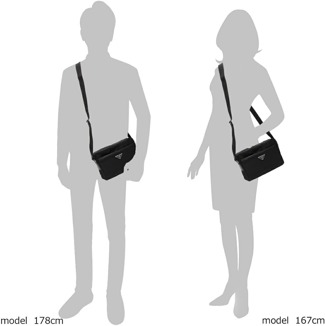 [Prada] [プラダ] ショルダーバッグ リナイロン サフィアーノレザー トライアングルロゴ ブラック メンズ レディース 2VH048 2DMH F0002 XOO [並行輸入品]