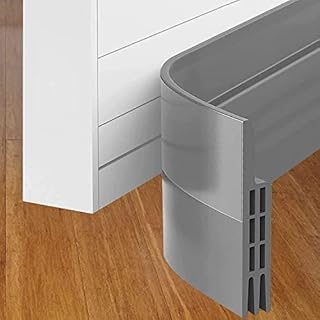 Grotheory 1 Pack Door Draft Stopper Under Door Seal, 39" L Door Sweep for Exterior & Interior Doors, Door Draft Blocker Dust and Noise Insulation Weather Stripping Draft Guard Insulator, Grey