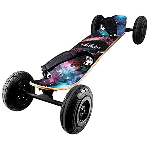 MountainBoard All Terrain Skateboard Kiteboard Cross Country Mountainboard Big Wheel Downhill Longboard All Terrain Longboard Kite Board with Bindings for Cruising and Downhill Cover
