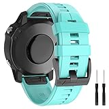 MYSNBKN Correa Compatible con el Garmin Fenix ​​6X Pro, Correa de Silicona de 26mm para Garmin Fenix 5X/Fenix 5X Plus/Fenix 6X/Fenix 6X Pro/Fenix 3/Fenix 3HR
