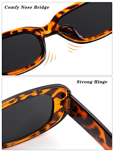 Aodaer 24 Pairs Women Small Rectangle Sunglasses Vintage Square Eyewear Retro Wide Square Frame Sunglasses for Outdoor3