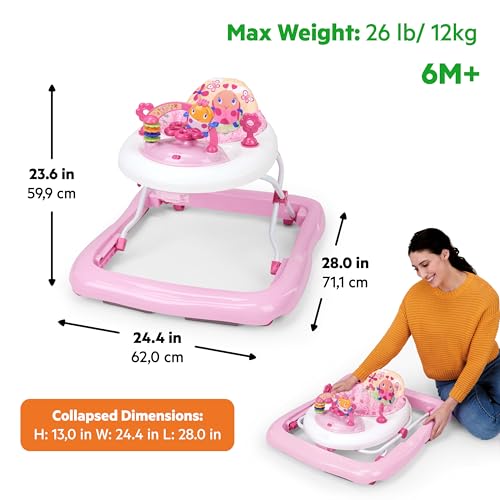 Bright Starts JuneBerry Walk-A-Bout Baby Walker and Entertainer, with Easy Fold Frame for Storage, Ages 6 Months + by Bright Starts - Image 3