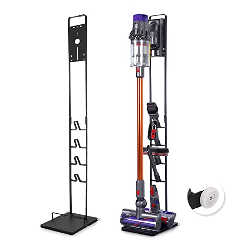 Vacuum Stand for Dyson V11 V10 V8 V7 V6 - Vacuum Accessories Stable Metal Organizer Stand Holder, Dyson Handheld DC30 DC31 DC34 DC35 DC58 DC59 DC62 Cordless Vacuum Cleaners Storage Rack (Black)