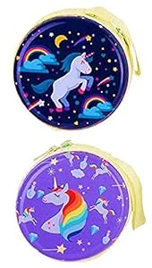 Round Storage Zipper Case Pouch Bag for Earphone/USB/Pendrive Carry Multipurpose Use Gifts for Girls/Return Gift for Birthday/Kids/Unisex - Assorted Colour/Design - 16 Pcs