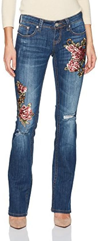 Boho Embroidered Bootcut Jeans 