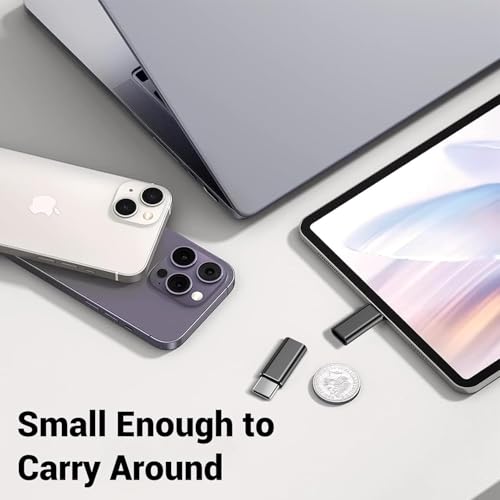 Image of REDWIND Light ing Female to USB C Male Adapter(Pack-2) Support 40W Fast Charging & Data Sync, Type-C to Light ing Adapter for iPhone 16 /15 Pro Plus Promax i-Pad Air-Pods, Samsung (Not for Audio /OTG)
