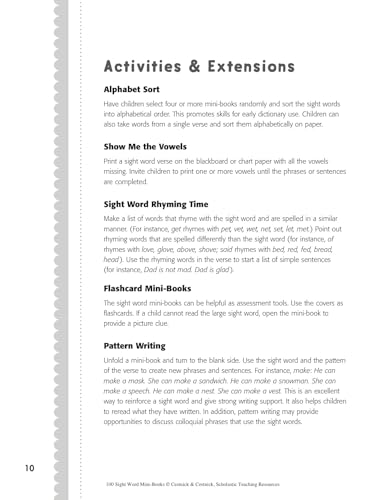 100 Sight Word Mini-Books: Instant Fill-in Mini-Books That Teach 100 Essential Sight Words (Teaching Resources) - Image 9