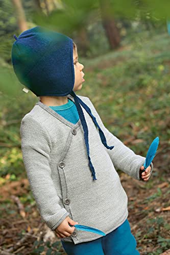 Ecoable Baby Long Sleeve Thermal Cardigan Sweater, Organic Merino Wool, Boys And Girls Sizes Newborn - 2 Years (Eu 62-68 | 3-6 Months, Grey Natural) #TOP4
