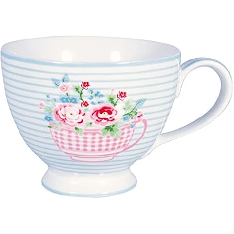 GreenGate STWTECAFL0106 Alma Teetasse flowers white 0,4 l Cover