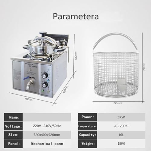 QYLTTDM 16L Fryer Review (2025): High Power & Timer Function 4 QYLTTDM 16L Electric Countertop Pressure Fryer